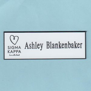 Sigma Kappa Live with Heart - 1 x 3, WHITE / black, Logo Left-0