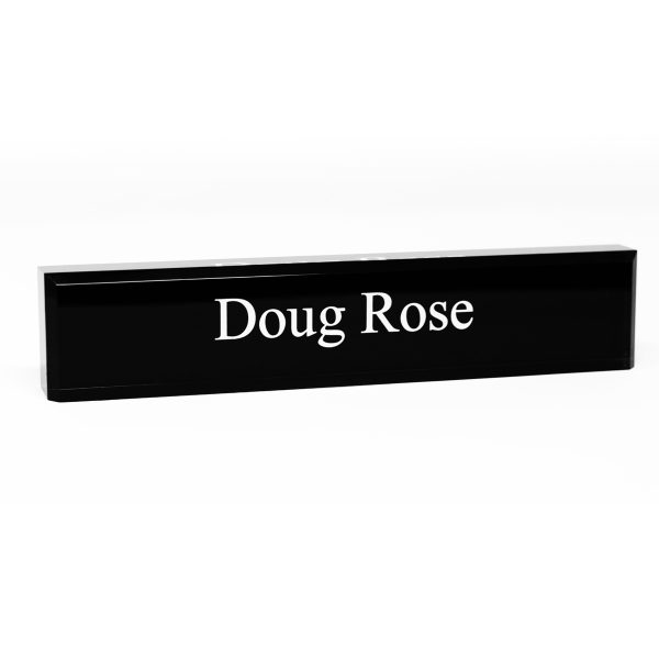 Acrylic Block Name Plate with Text-13297