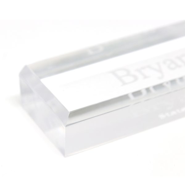 Acrylic Block Name Plate with Text-13298