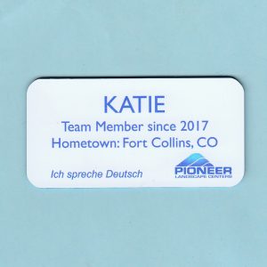 Pioneer Landscape Centers - New Name Tag (flag & Ich spreche Deutsch)-0