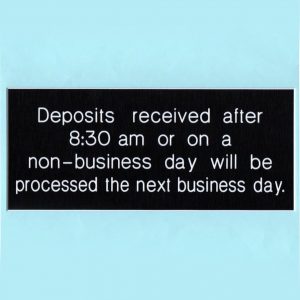 Deluxe (formerly FMC Merrill) - Deposits Received Sign-0