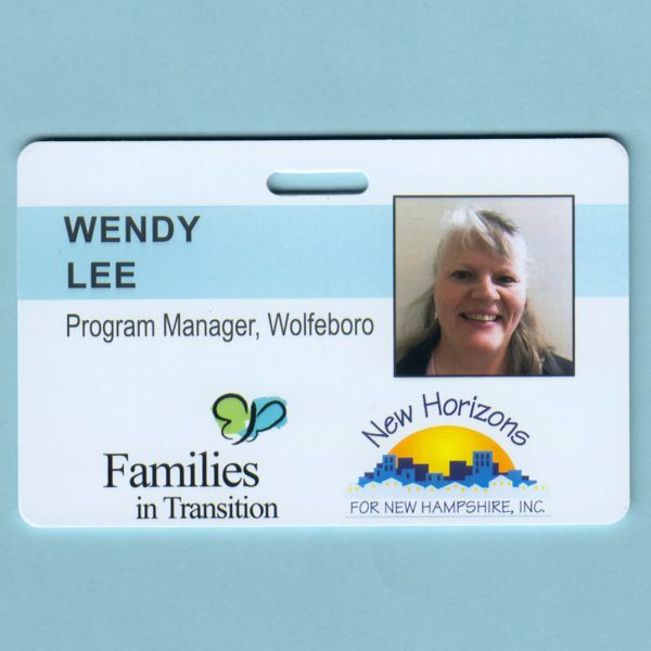 Families In Transition / New Horizons ID Badges - Punched Slot-0