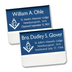 Masonic Name Tags, pocket style, Pocket Masonic Name Badges