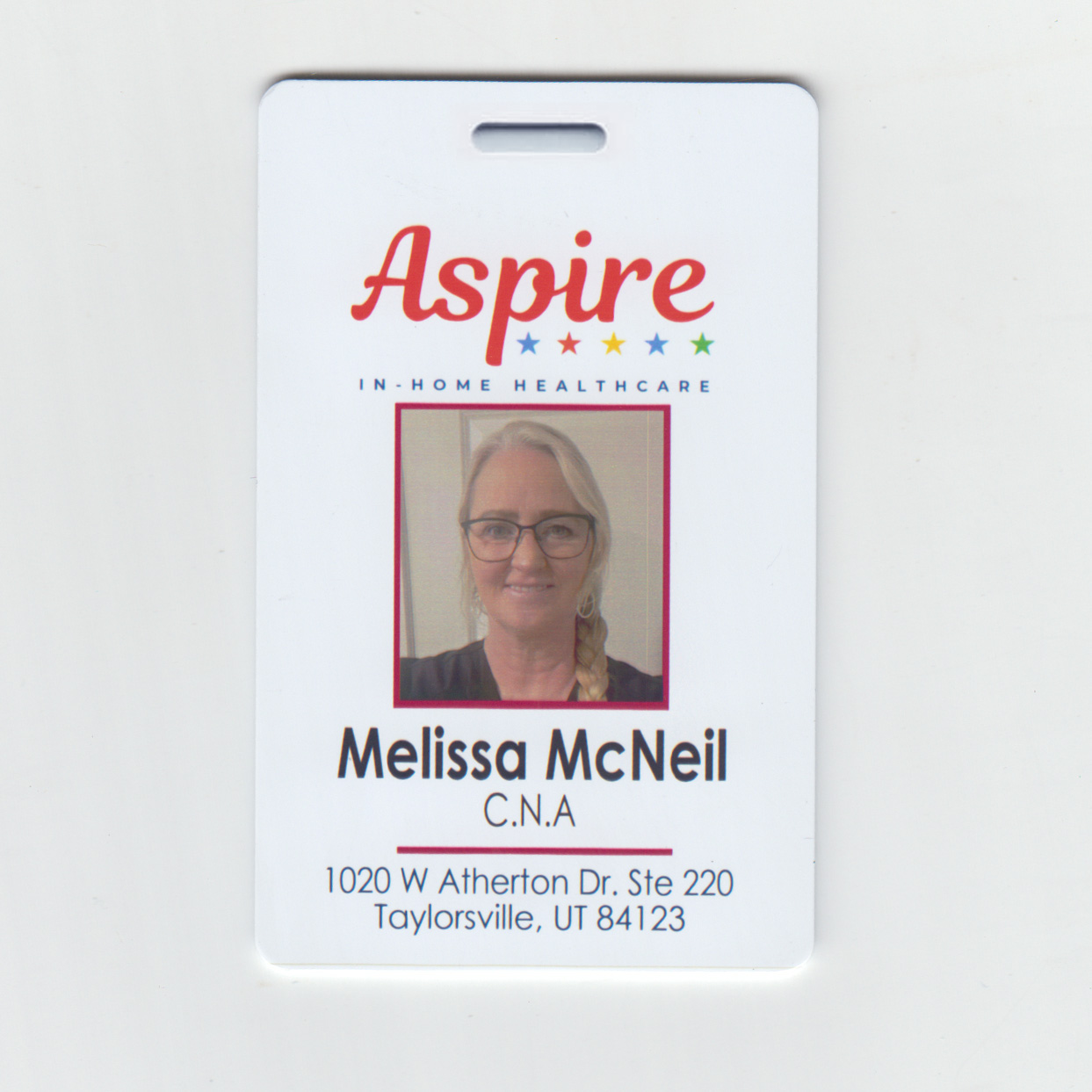 Aspire Home Health & Hospice - 2 sided ID Badge