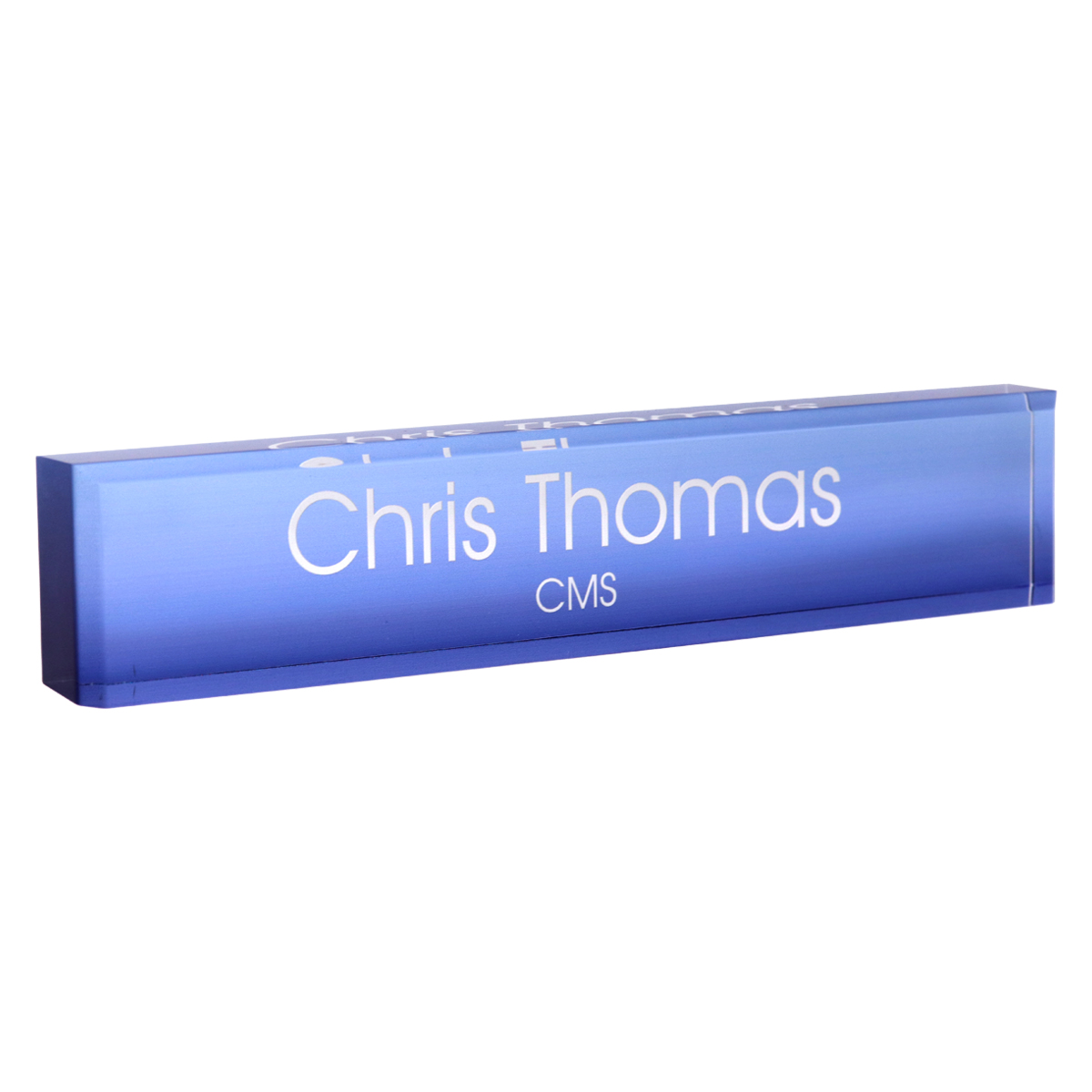 Personalized Acrylic Block Name Plate Printed Background with Text-13396