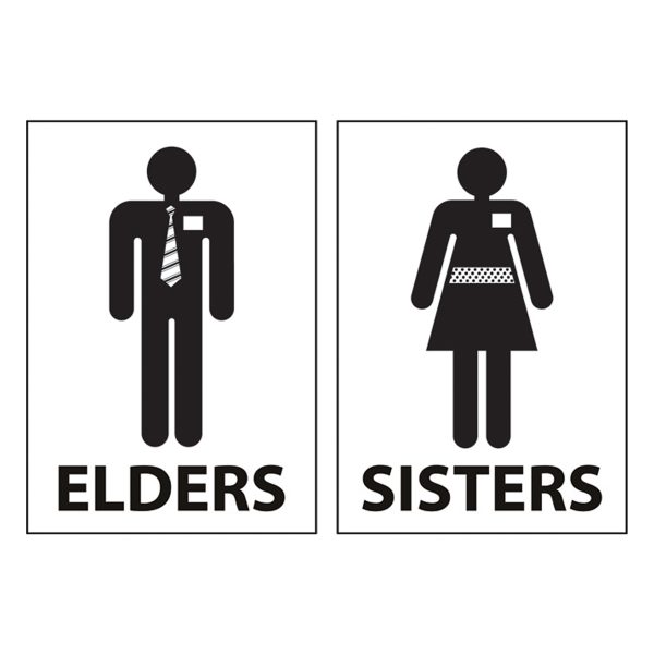 LDS Missionary Creative Restroom Signs-0