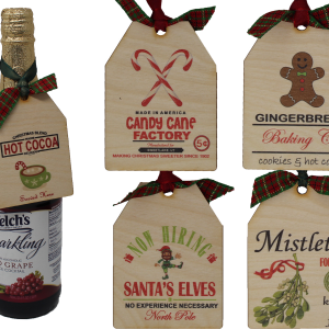 Premium Wooden Christmas Ornament Tags