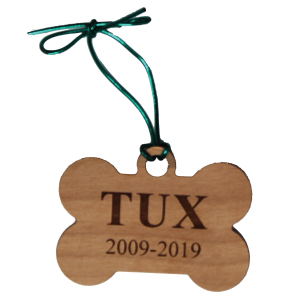 Personalize Wooden Bone Ornament -0