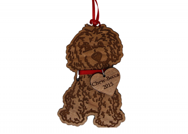 Personalized Wooden Dog Ornaments Pick from 9 Different Breeds -14184