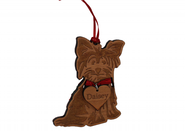 Personalized Wooden Dog Ornaments Pick from 9 Different Breeds -14185