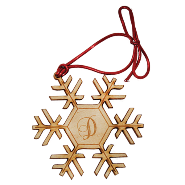 Wooden Snowflake Ornament-0