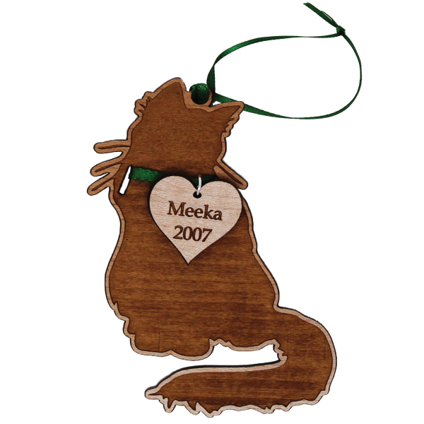 Personalize Wooden Cat Ornaments Pick from 5 Different Types-14288