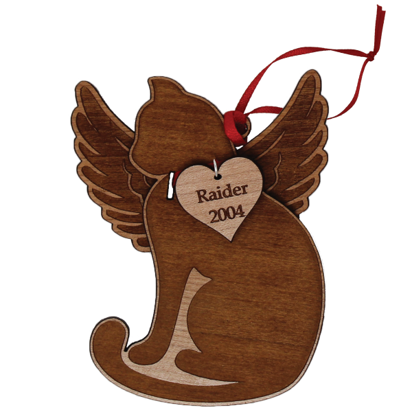 Personalize Wooden Cat Ornaments Pick from 5 Different Types-14287
