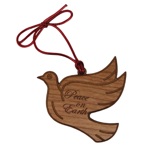 Wooden Peace Ornament-0