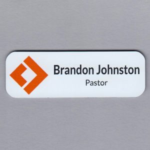 Coram Deo Church - 1x3 Printed Logo Engraved Text-0