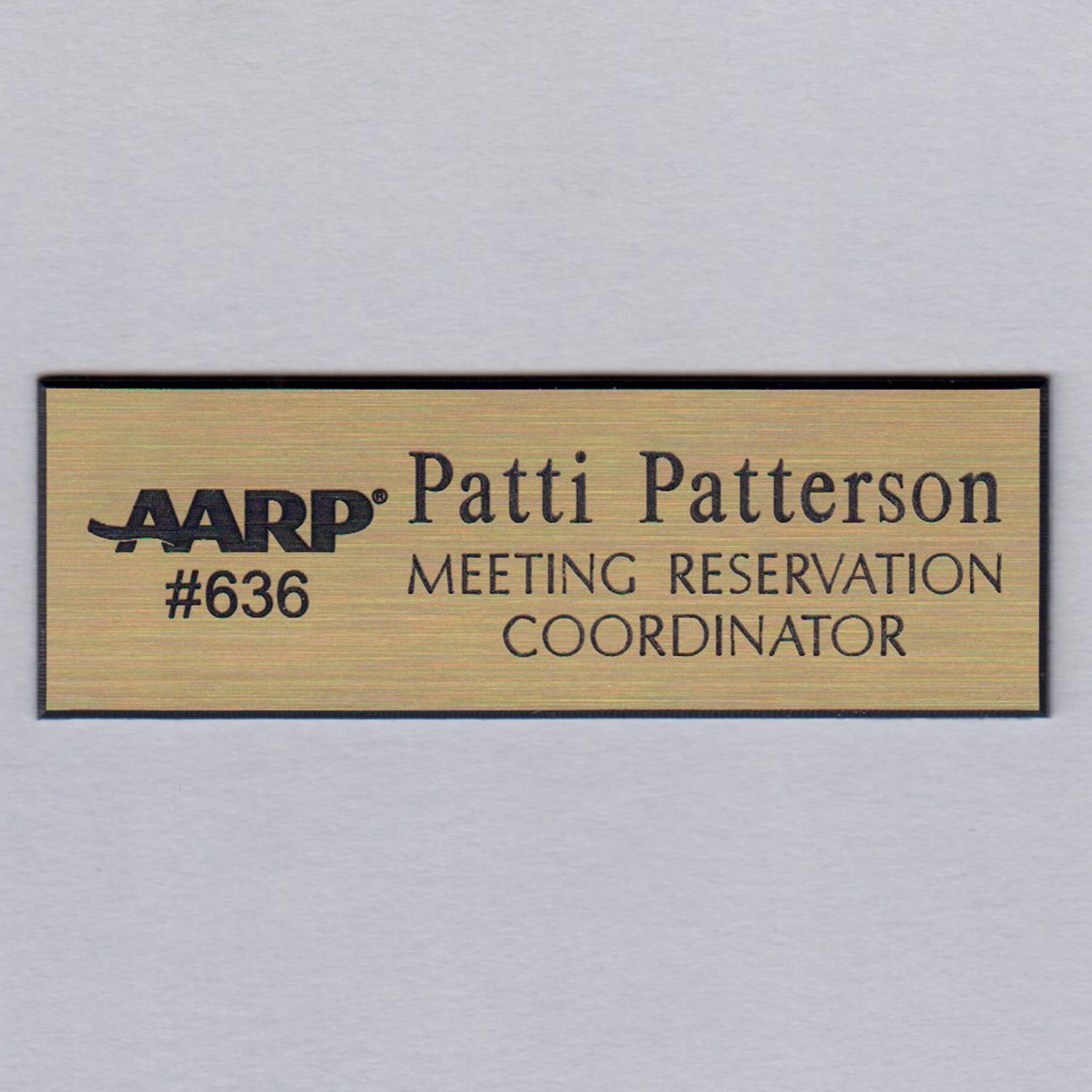 AARP #636 - Engraved - 1x3-0