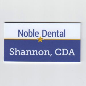 Noble Dental Tag - Full color logo Engraved Text-0