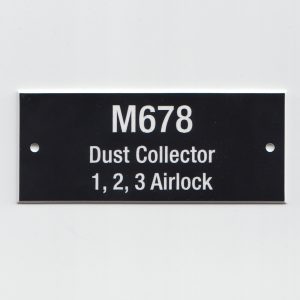Engraved Labels, beveled W/ 2 drilled holes-0