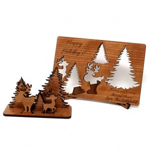 3D Personalized Wooden Postcards for Birthdays, Holidays, and Anniversaries-0