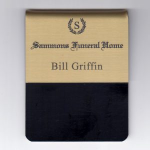 Sammons Funeral Home pocket tags extra long-0