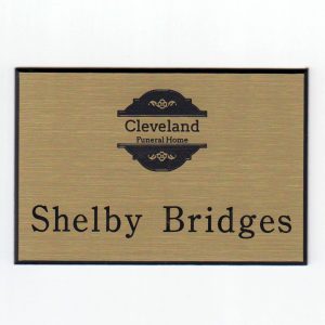 Cleveland Funeral Home standard name tag-0