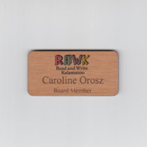 Read and Write Kalamazoo Wooden Name Tag-0