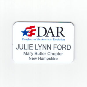 Daughters of the American Revolution (DAR) - 2 x 3 Engraved Text