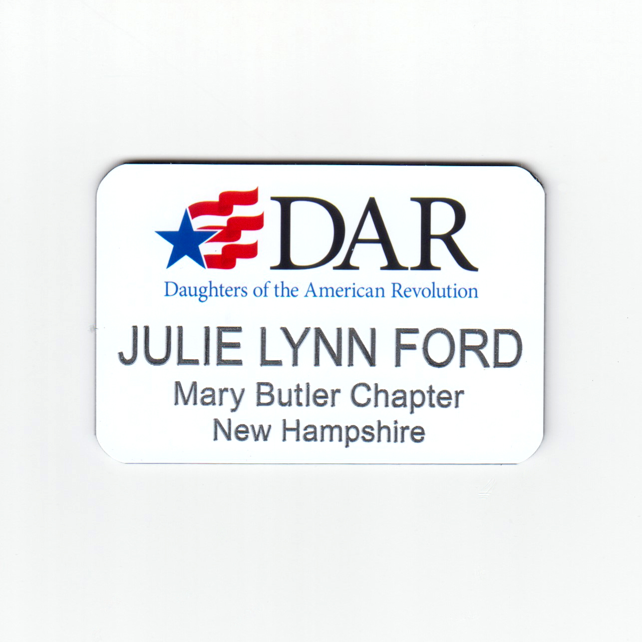 Daughters of the American Revolution (DAR) - 2 x 3 Engraved Text