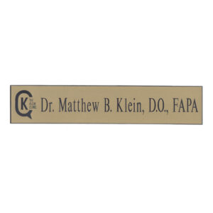 The Klein Clinic - Name Plates