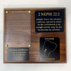 Missionary Plaque 8.15