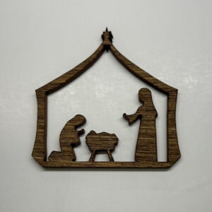 Wooden Nativity Ornament